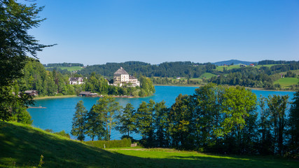 Obraz premium Lake Fuschl, Salzburger Land, in summer