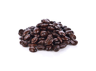 coffee beans on white background.