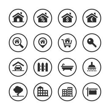 Real estate icon set
