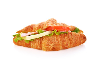Croissant isolated on white background