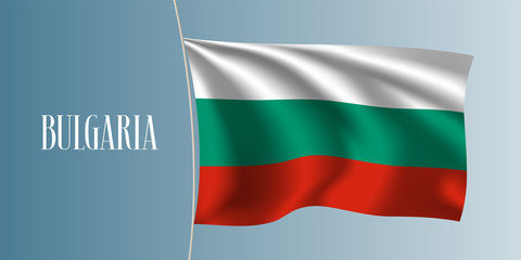 Bulgaria waving flag vector illustration