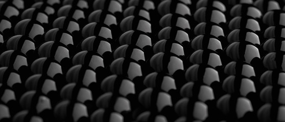 Naklejka na ściany i meble Black caviar. Macro photo. Black spheres. abstract background