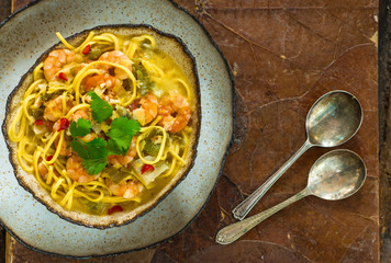 Prawn and coconut laksa