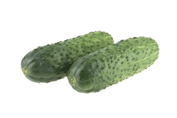 fresh cucumber isolated on white background