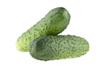 fresh cucumber isolated on white background