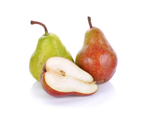 ripe pears isolated on white background (pear, isolated, williams)