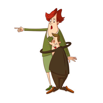 recommend clip art: Cartoon angry wife
