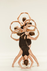 Fototapeta premium The group of modern ballet dancers