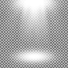 Vector spotlight, light effects. isolated on transparent background, white color