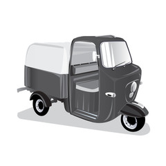 Graphic, Ancient car Classic car with black-white on white background, Vector illustration