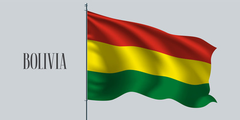 Obraz premium Bolivia waving flag vector illustration