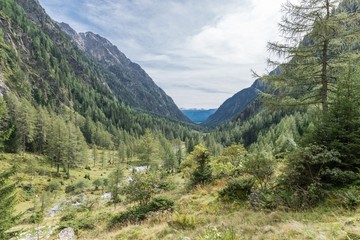 Fototapeta na wymiar Göriachtal im Lungau mit Blick auf die Berge, Österreich