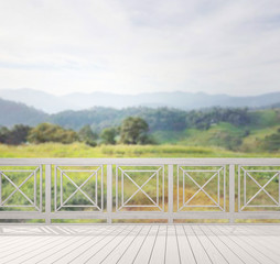 Fototapeta premium Balcony And Terrace Of Blur Nature Background