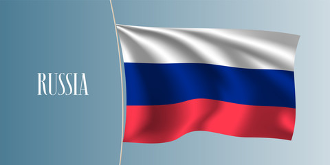 Russia waving flag vector illustration