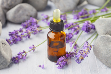 Fototapeta na wymiar lavender massage oil