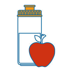 water bottle gym with apple