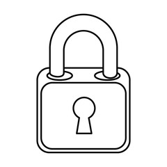 safe padlock isolated icon