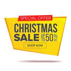 Big Christmas Sale Banner Vector. Advertising Poster. Isolated Illustration