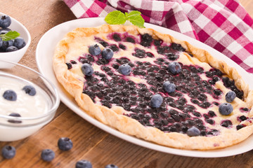 Blueberry tart.
