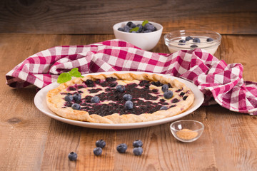 Blueberry tart.