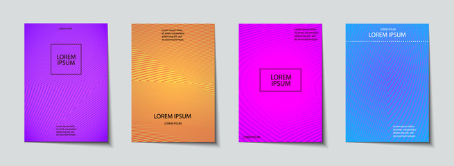 Covers design set. Abstract, minimal, geometric pattern.