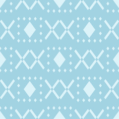 Geometric blue abstract seamless pattern for fabrics