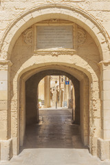 Fototapeta na wymiar Malta, Mdina, Greek's Gate