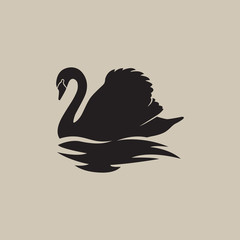 Naklejka premium swan_logo_sign_emblem-09