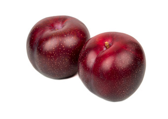 Two big red plums