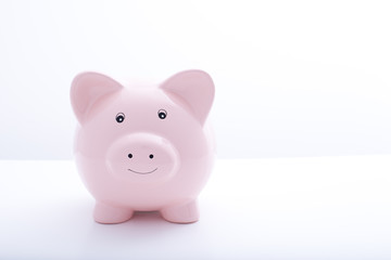 Front on view of a piggybank