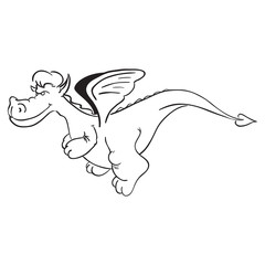 cartoon dragon characters vector illustration