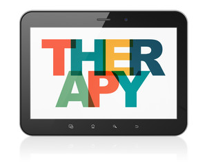 Healthcare concept: Tablet Computer with Therapy on  display