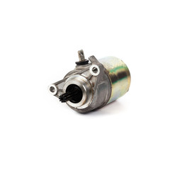 Broken Starter Motor for motorcycle on white background