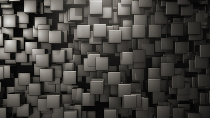 Abstract cubes background and light