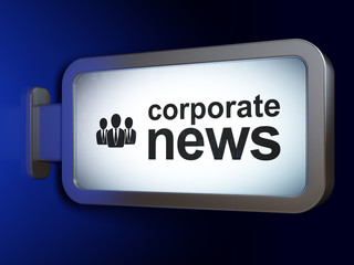 News concept: Corporate News and Business People on billboard background