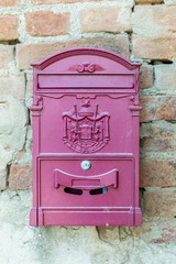 pink post box