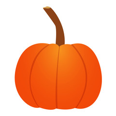 Isolated pumpkin icon on a white background, vector illustration