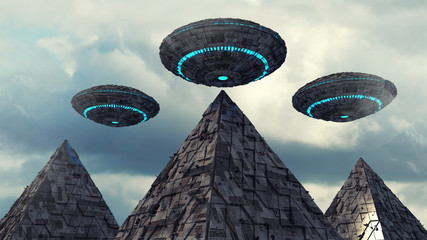 3d rendering. Futuristic unidentified flying object © Miguel Aguirre