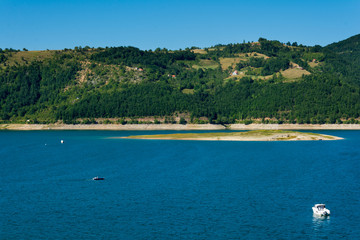 Fototapeta premium Kokin Brod, Serbia August 01, 2017: Zlatar Lake in Serbia