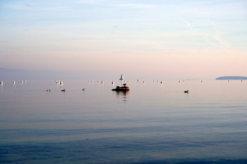 Lake Garda view at sunset
