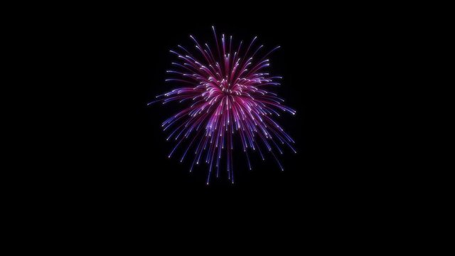 Four Isolated Fireworks with Matte Version 3