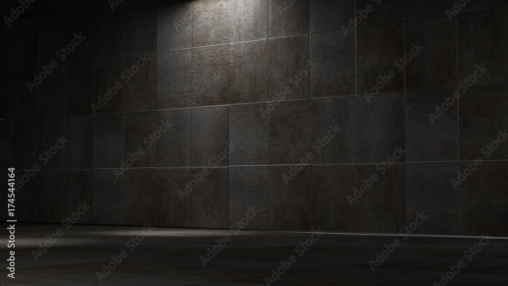 Wall mural space environment, ready for comp of your characters.3d rendering
