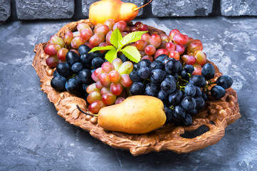 autumn grape and pear