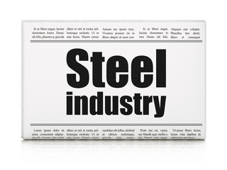 Fototapeta premium Industry concept: newspaper headline Steel Industry