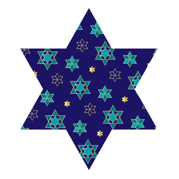 Jewish star with pattern