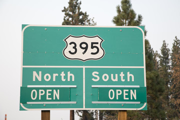 Route 395 sign in California 