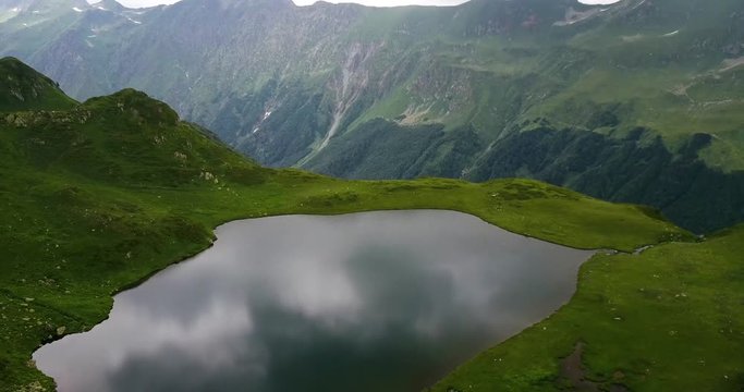 Aerial view. Bautiful mountain lake