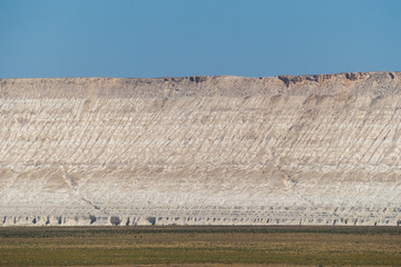 Cliff on the edge of the Ustiurt plateau, Kazakhstan