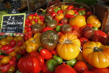 étalage de tomates