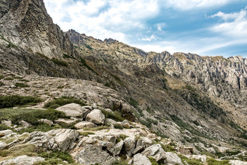 Bergkette bei Corte